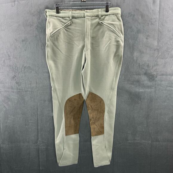 Harry Hall Riding Pants Jodhpurs Womens Size 34R Pale Sage Green - Picture 1 of 10